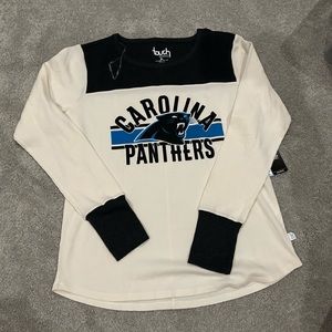 NFL Carolina Panthers Women’s XL Thermal Long Sleeve Waffle Shirt